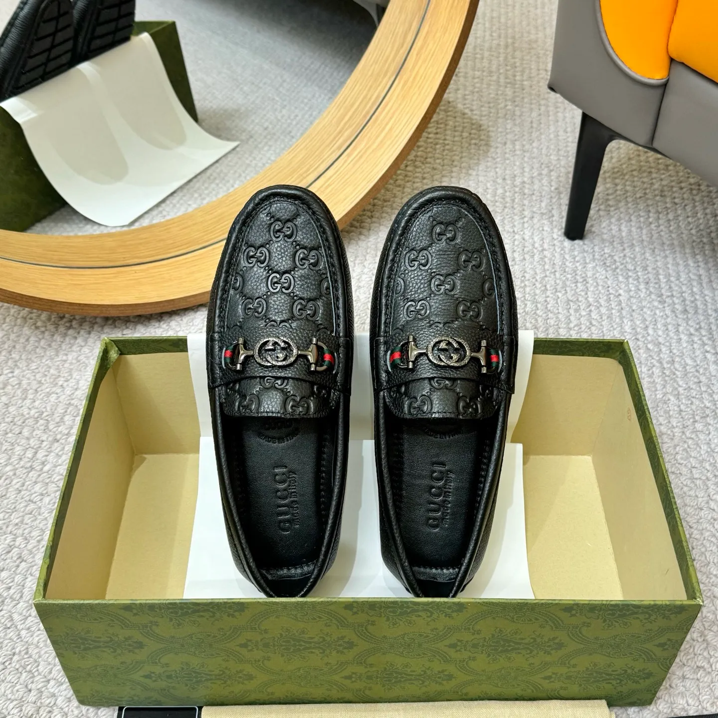 Men's shoes 💰420 (Yangli) Gucci* - the top version of Gucci classic beanie shoes! It is made of imported original cowhide and has a comfortable first layer of sheepskin lining! Original wear-resistant rubber outsole! High quality products! Size 38-46, with shoe dial, cloth bag, card